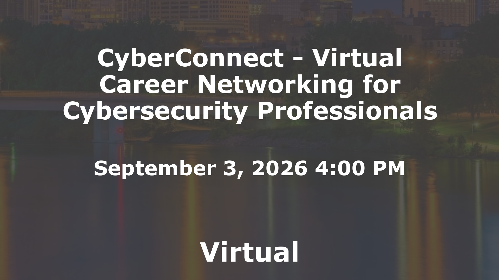 CyberConnect - Virtual Career Networking for Cybersecurity Professionals event image